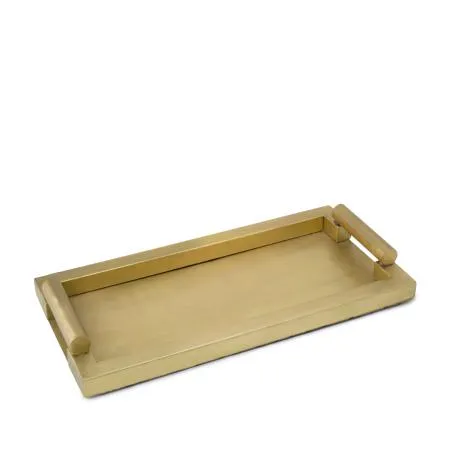 Gold Metal Tray With Handles- Small