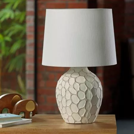 Pebble Pot Lamp With Shade- Ecomix