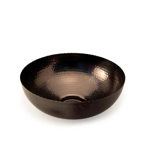 Black Fluted Metal Bowl